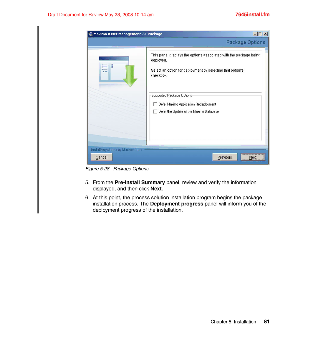 IBM SG24-7645-00 manual Package Options 