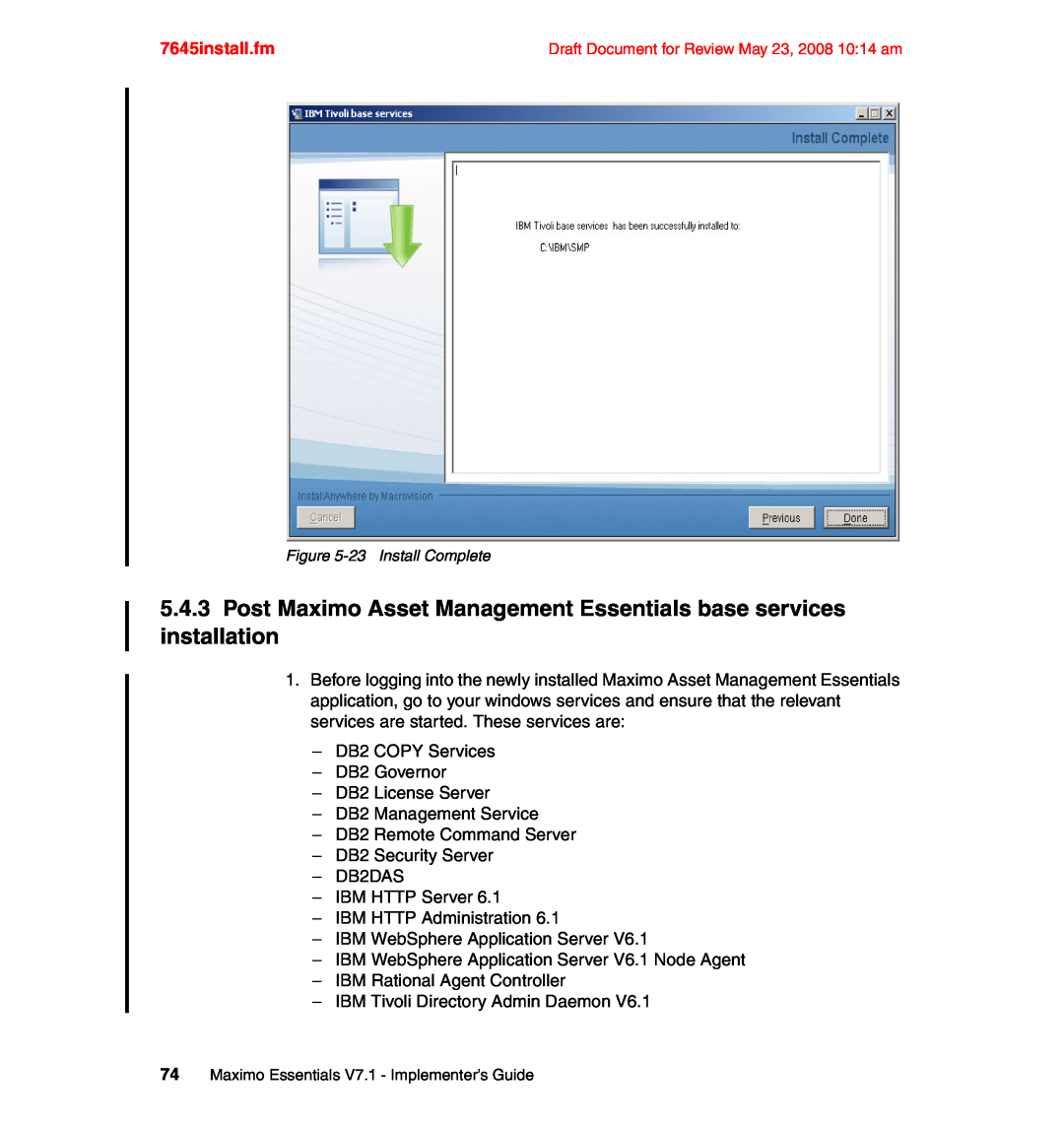 IBM SG24-7645-00 manual 7645install.fm, DB2 COPY Services –DB2 Governor 