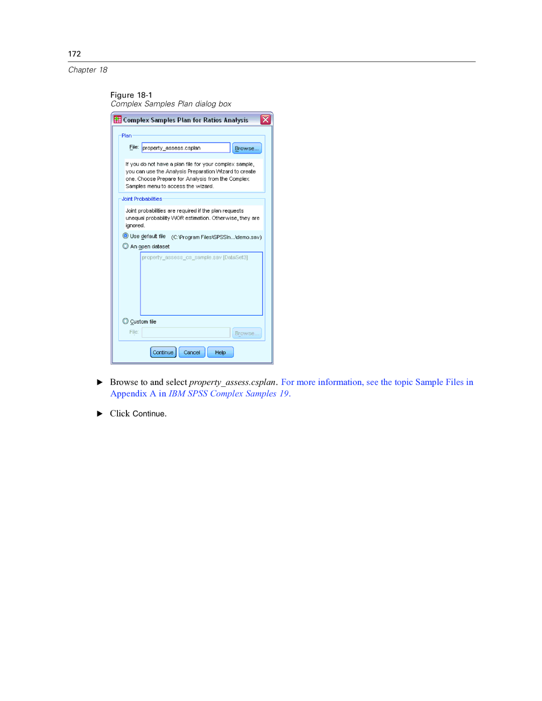 IBM SPSS COMPLEX SAMPLES 19 manual 172 