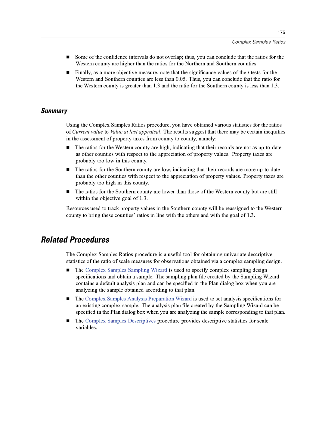 IBM SPSS COMPLEX SAMPLES 19 manual Complex Samples Ratios 