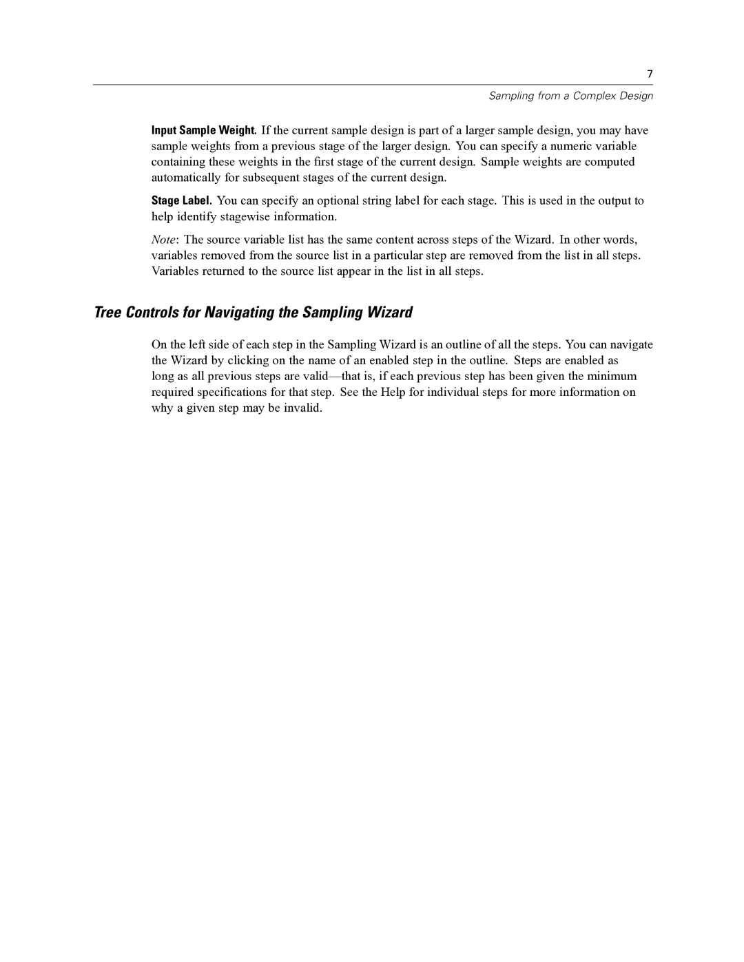 IBM SPSS COMPLEX SAMPLES 19 manual Tree Controls for Navigating the Sampling Wizard 