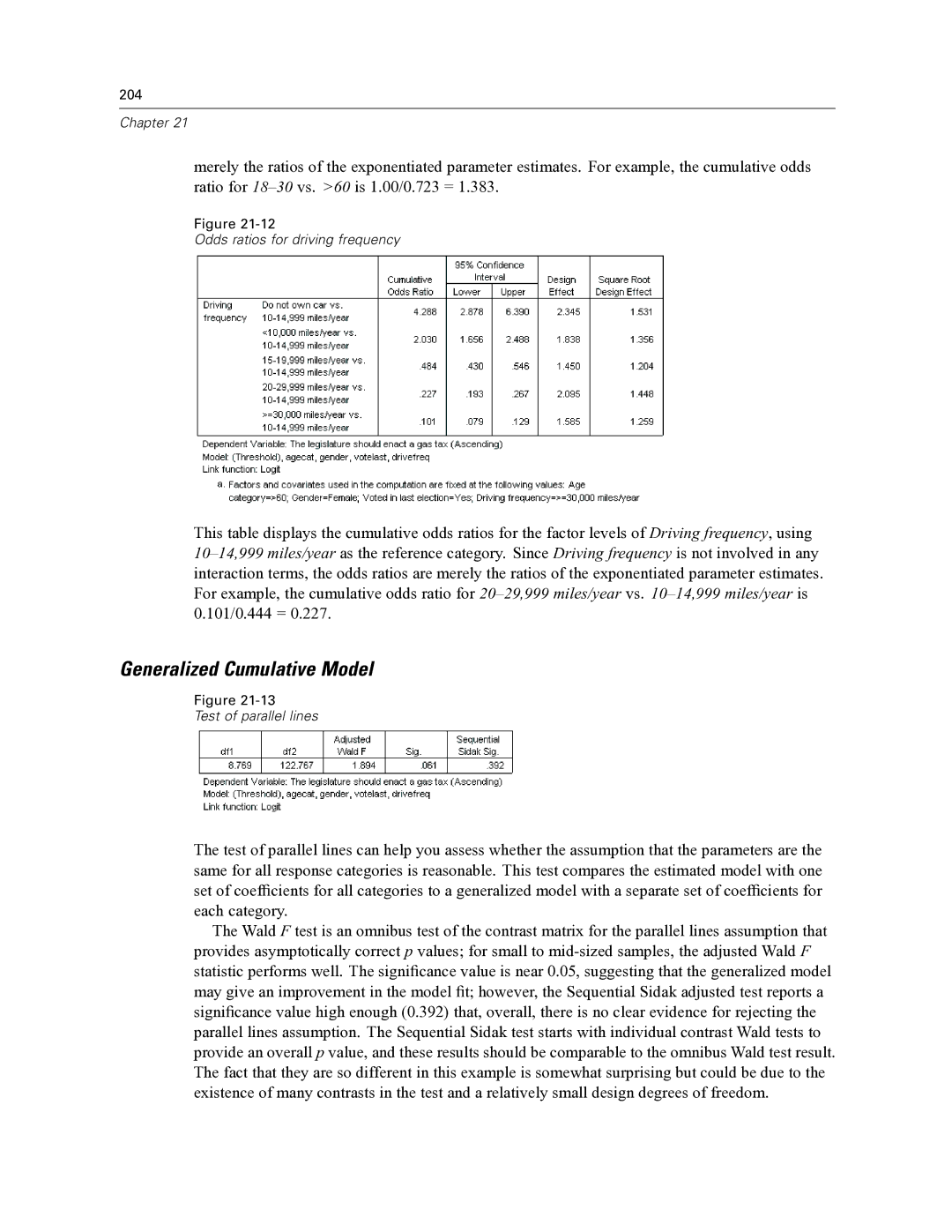 IBM SPSS COMPLEX SAMPLES 19 manual Generalized Cumulative Model 