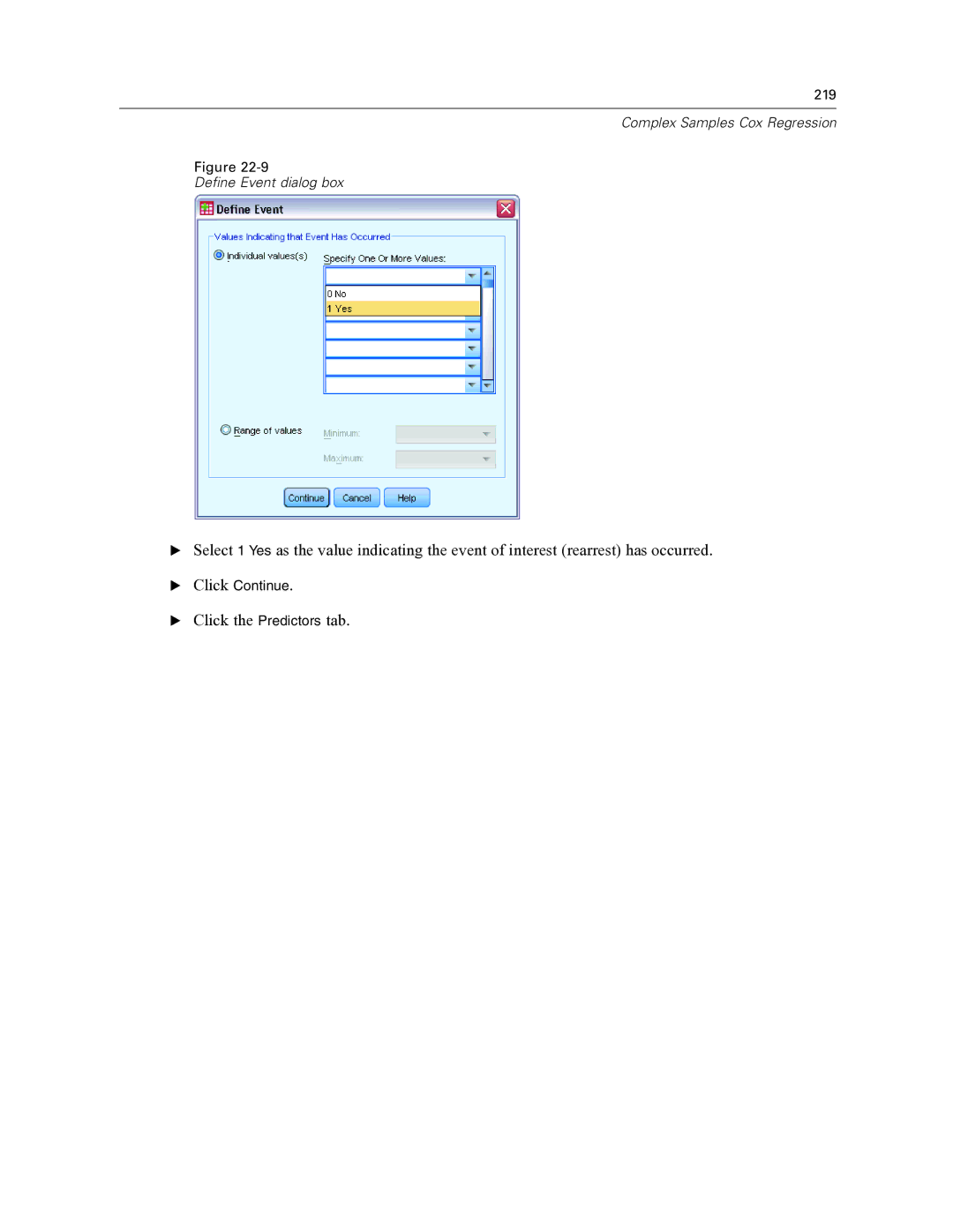 IBM SPSS COMPLEX SAMPLES 19 manual Click the Predictors tab 