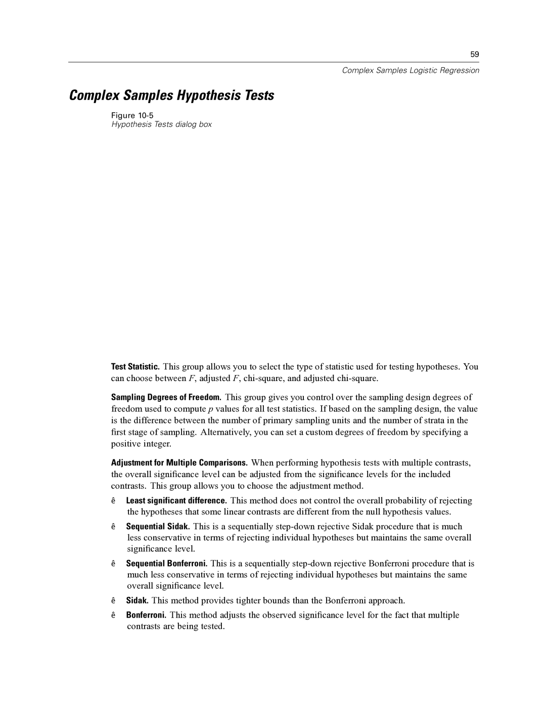 IBM SPSS COMPLEX SAMPLES 19 manual Complex Samples Hypothesis Tests 