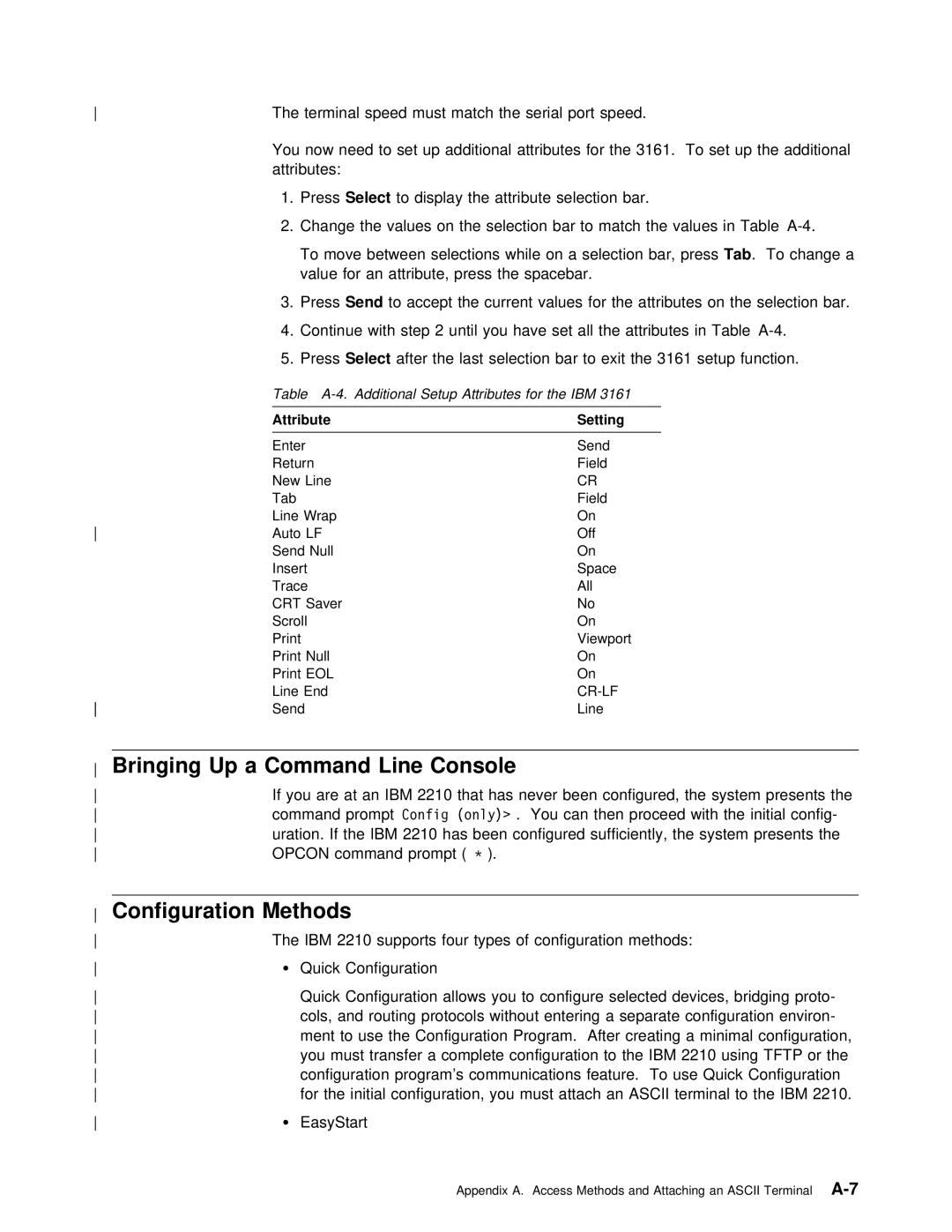 IBM SY27-0345-06 manual Configuration Methods, Console 