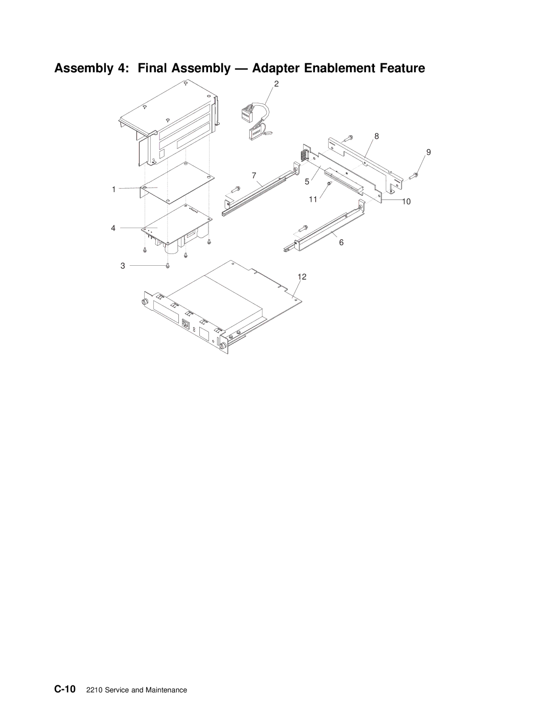 IBM SY27-0345-06 manual Assembly 4 Final Assembly Adapter Enablement Feature 