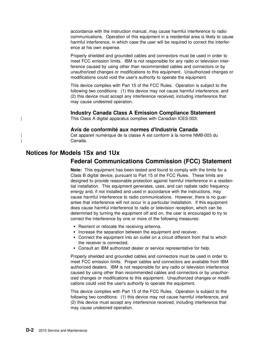 IBM SY27-0345-06 manual 1Sx, Federal, Statement 