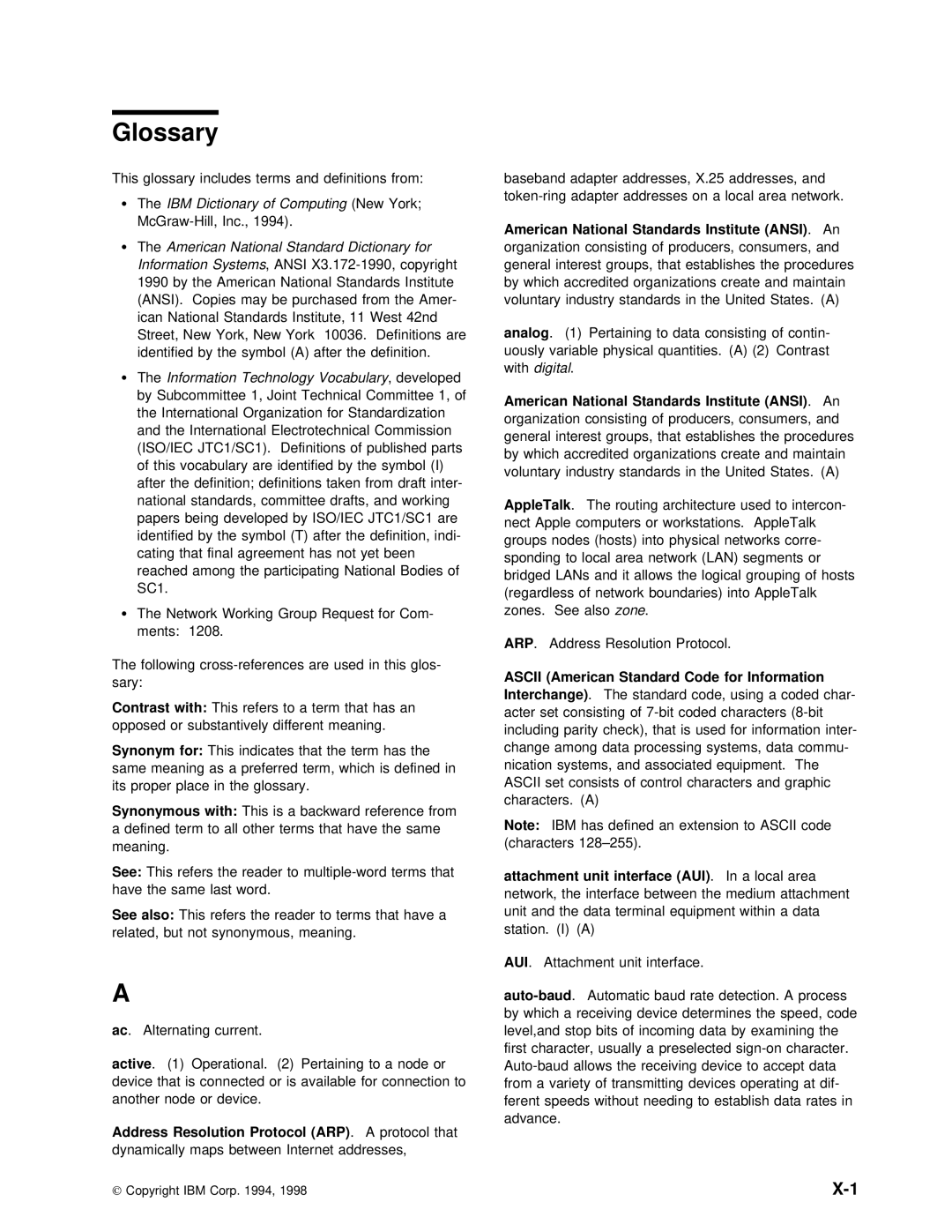 IBM SY27-0345-06 manual Glossary 