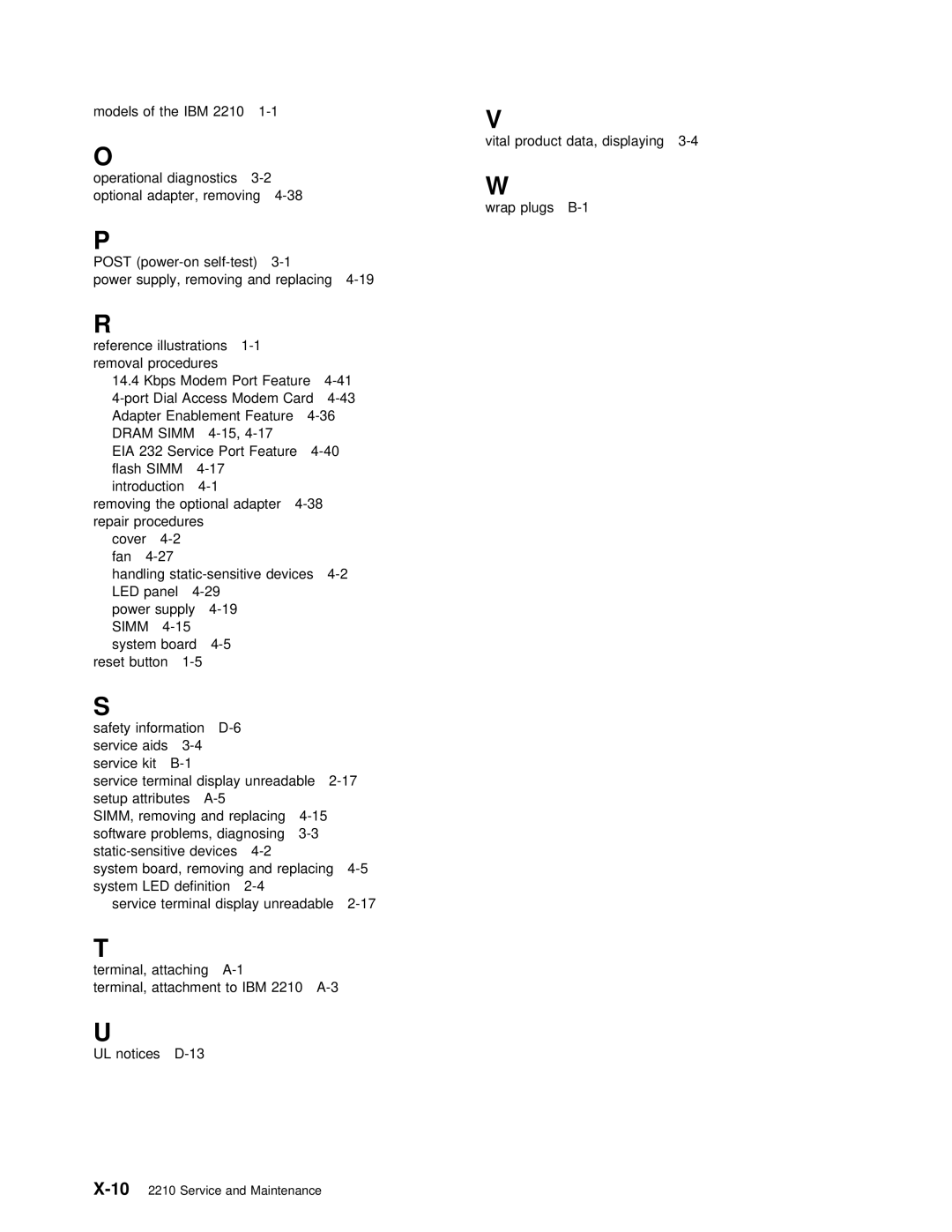 IBM SY27-0345-06 manual Service and Maintenance 