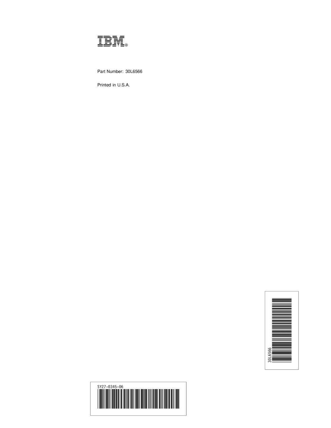 IBM SY27-0345-06 manual Ibm 