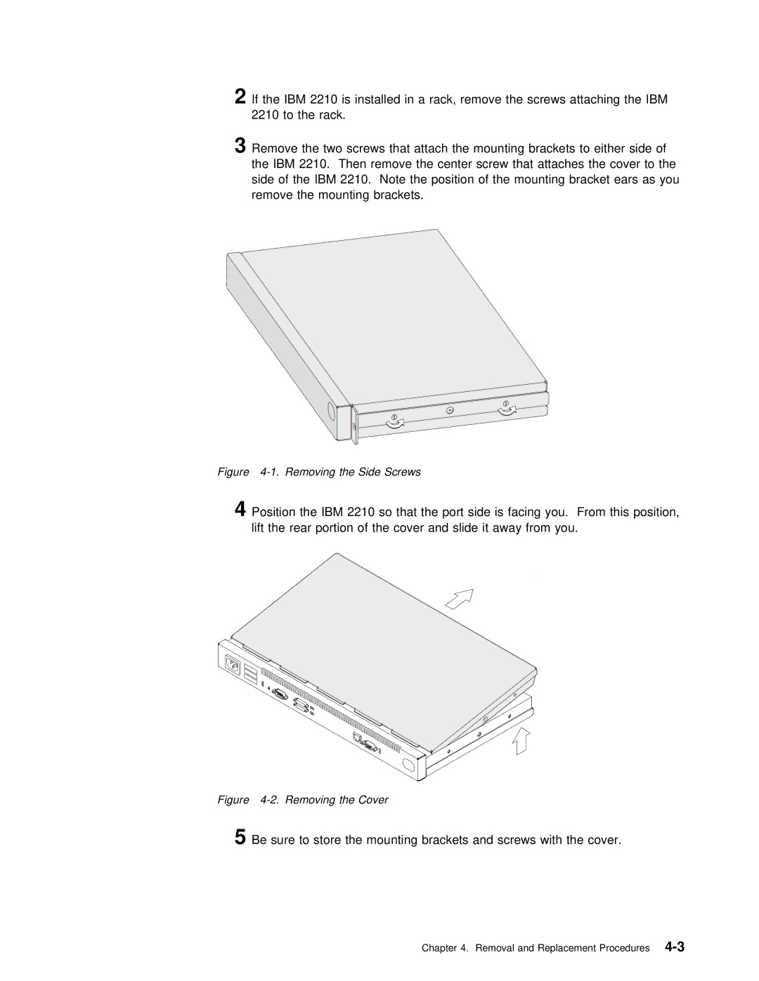 IBM SY27-0345-06 manual Then Remove the center screw that attaches Side 