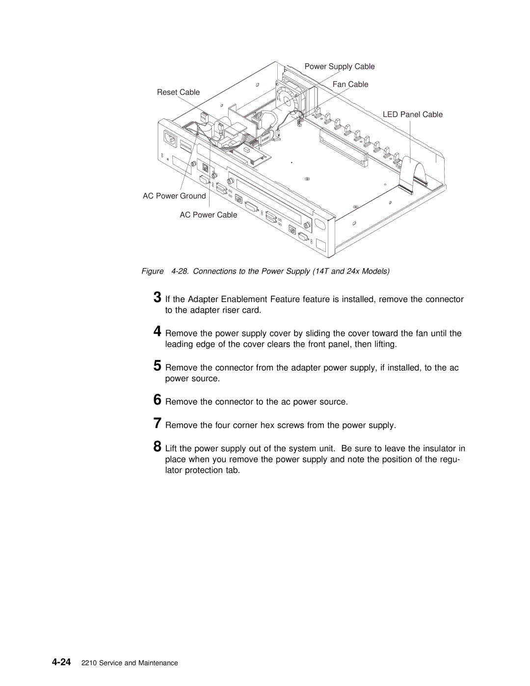 IBM SY27-0345-06 manual Connections to Power Supply 14T Models 