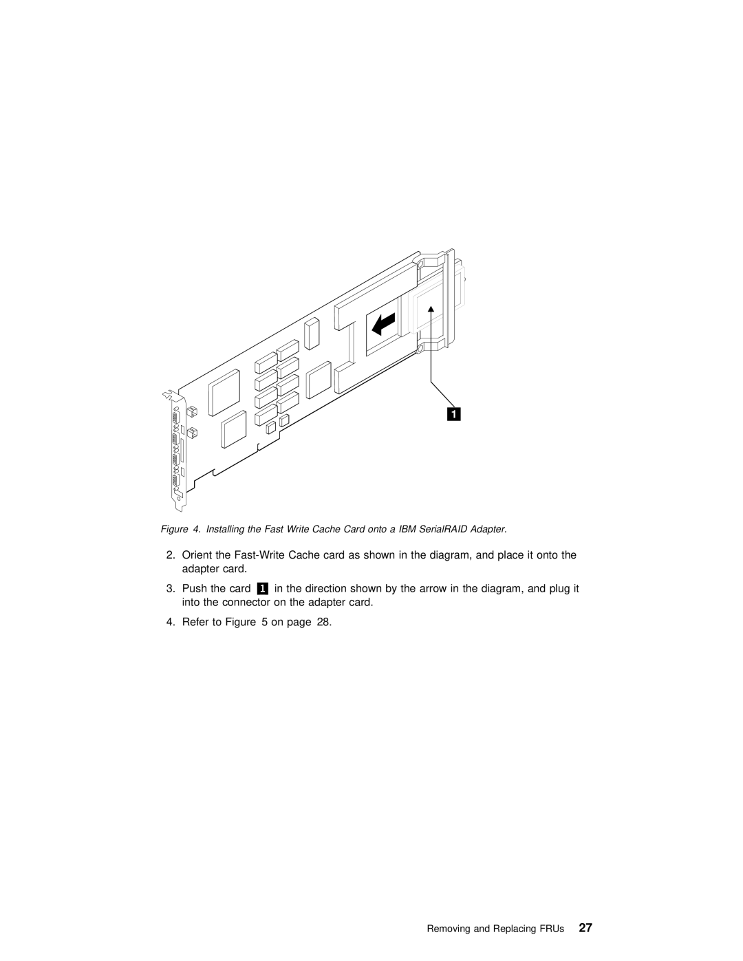 IBM SY33-0193-00 manual Direction shown by the arrow in the diagram, and plug it 