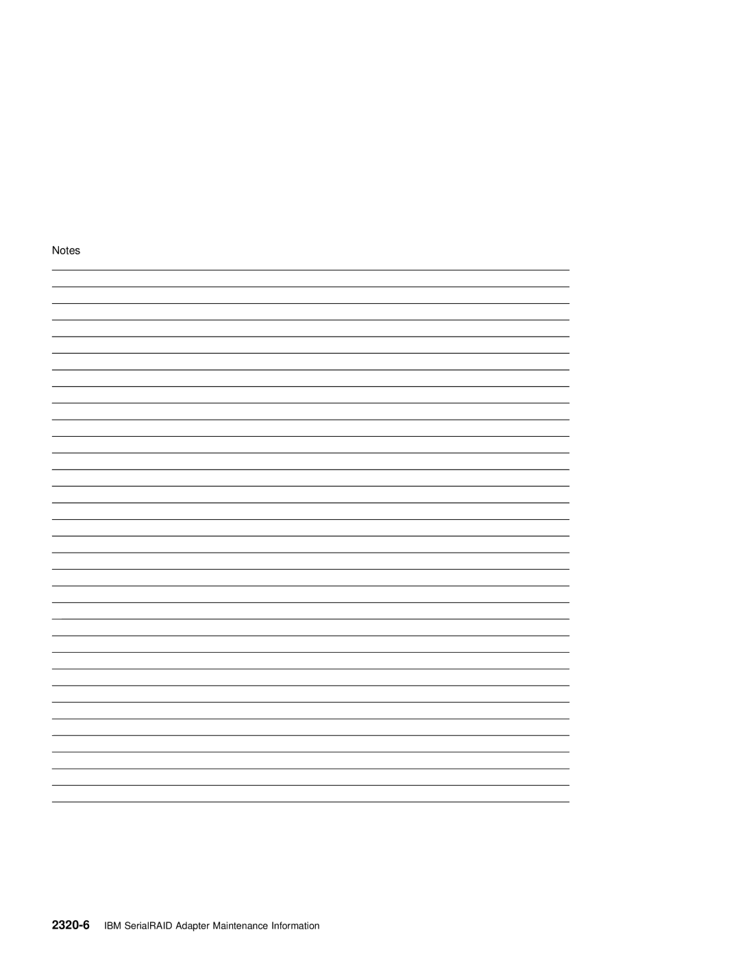 IBM SY33-0193-00 manual 2320-6IBM SerialRAID Adapter Maintenance Information 