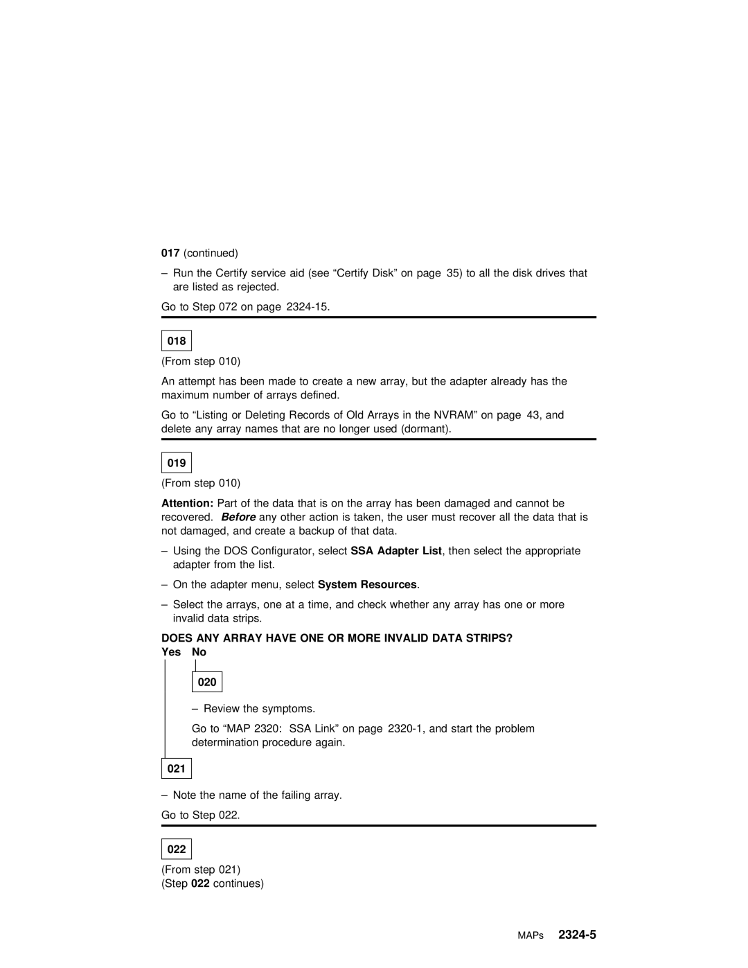 IBM SY33-0193-00 manual Yes 020, 021, 022 