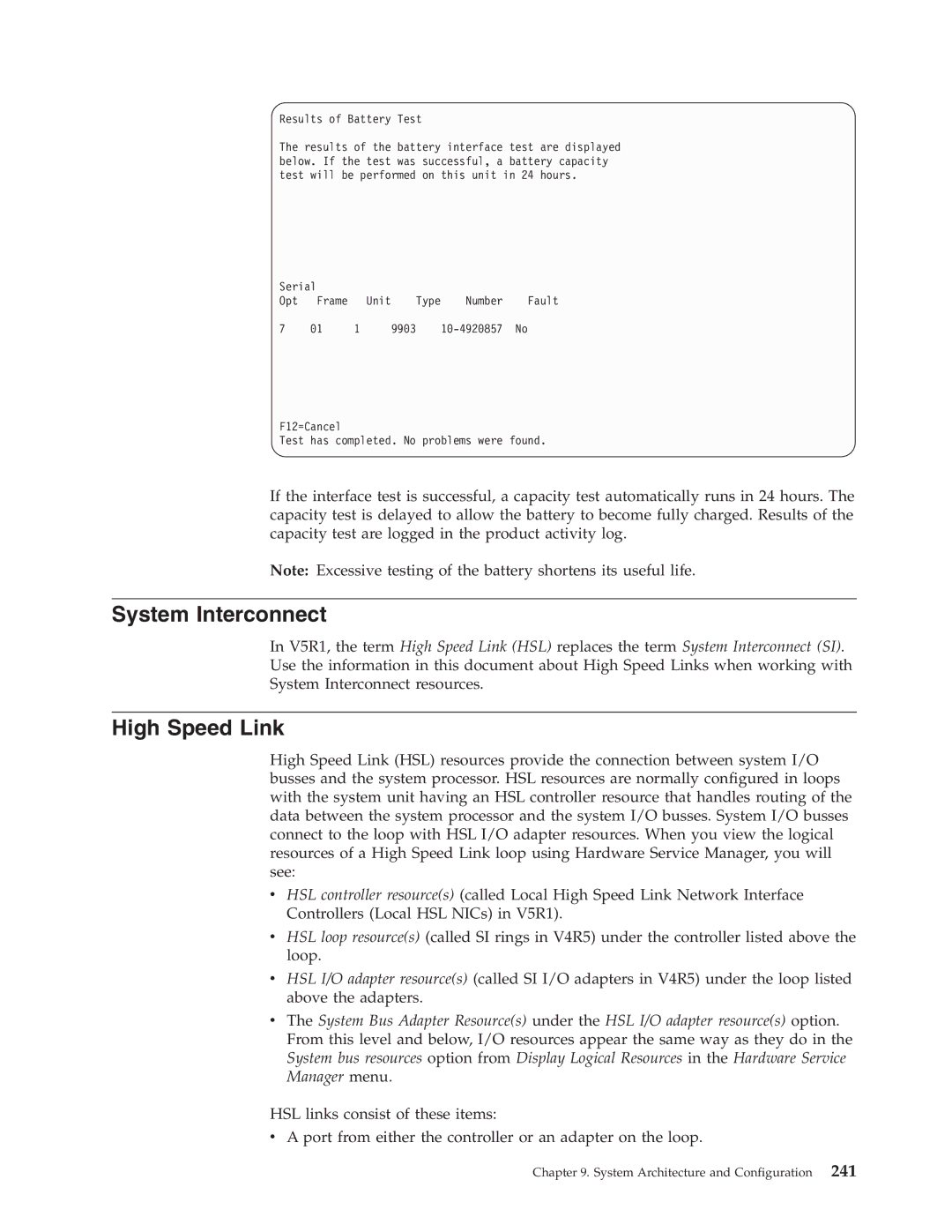 IBM SY44-5902-05 manual System Interconnect, High Speed Link 