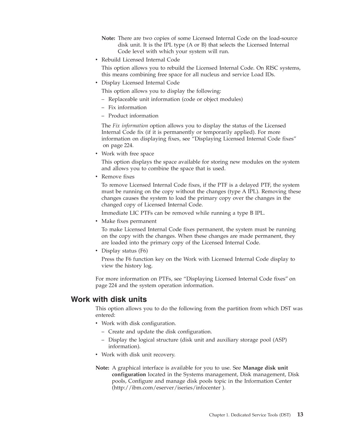 IBM SY44-5902-05 manual Work with disk units 