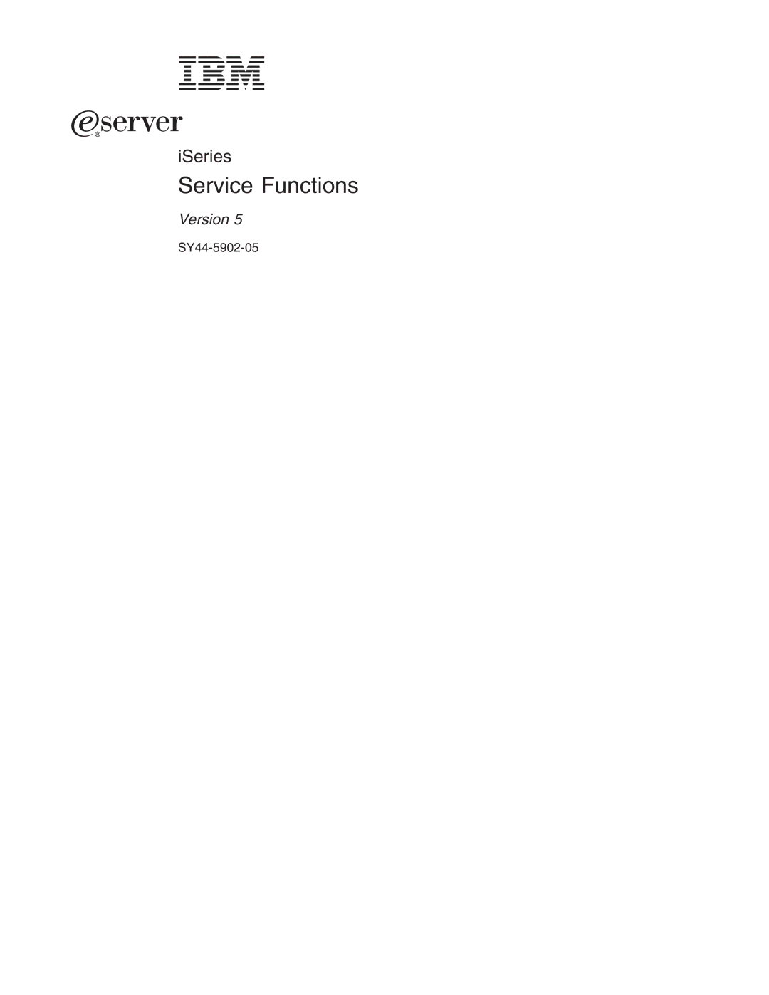 IBM SY44-5902-05 manual ERserver 