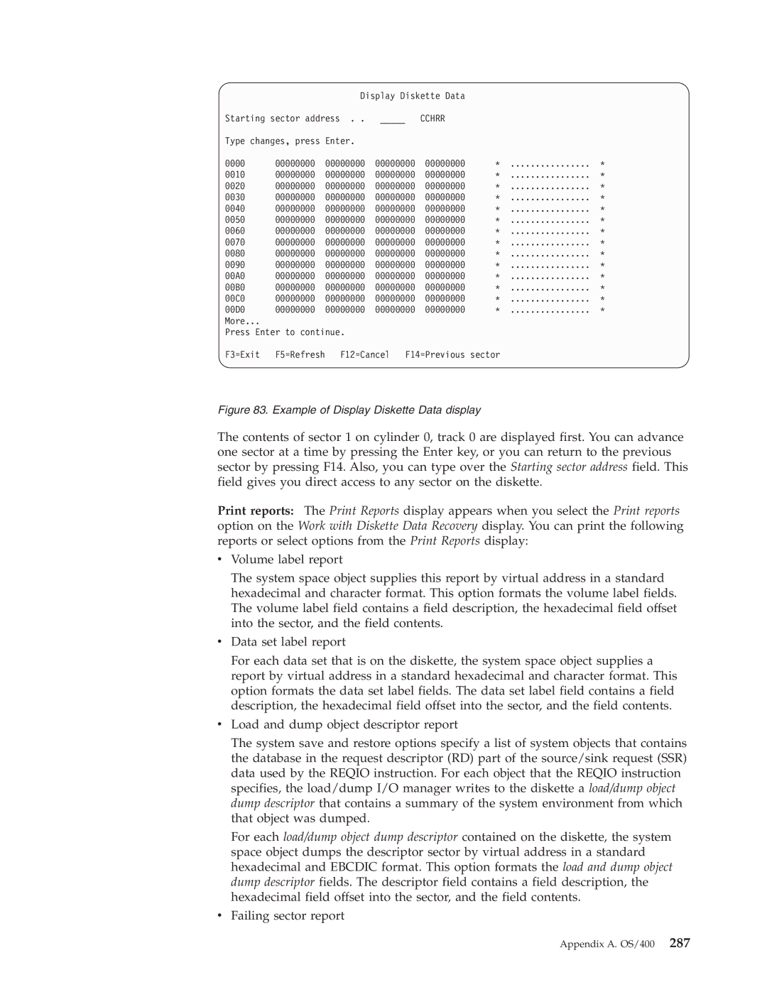 IBM SY44-5902-05 manual Example of Display Diskette Data display 