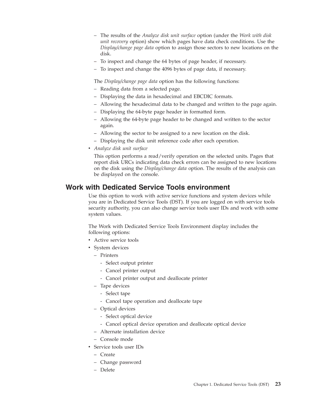 IBM SY44-5902-05 manual Work with Dedicated Service Tools environment 