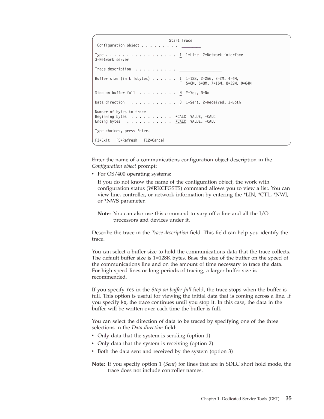 IBM SY44-5902-05 manual Start Trace 