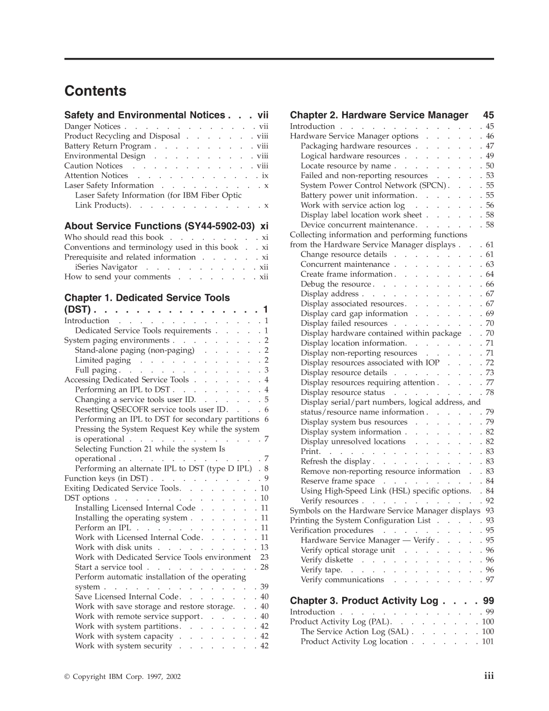 IBM SY44-5902-05 manual Contents 