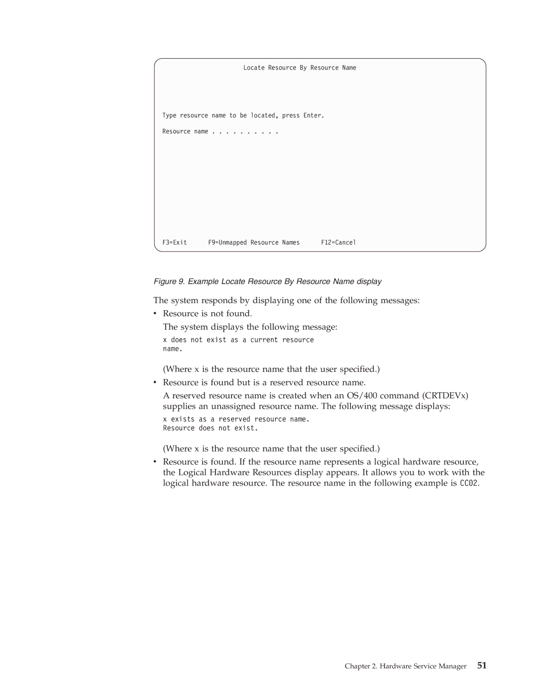 IBM SY44-5902-05 manual Example Locate Resource By Resource Name display 