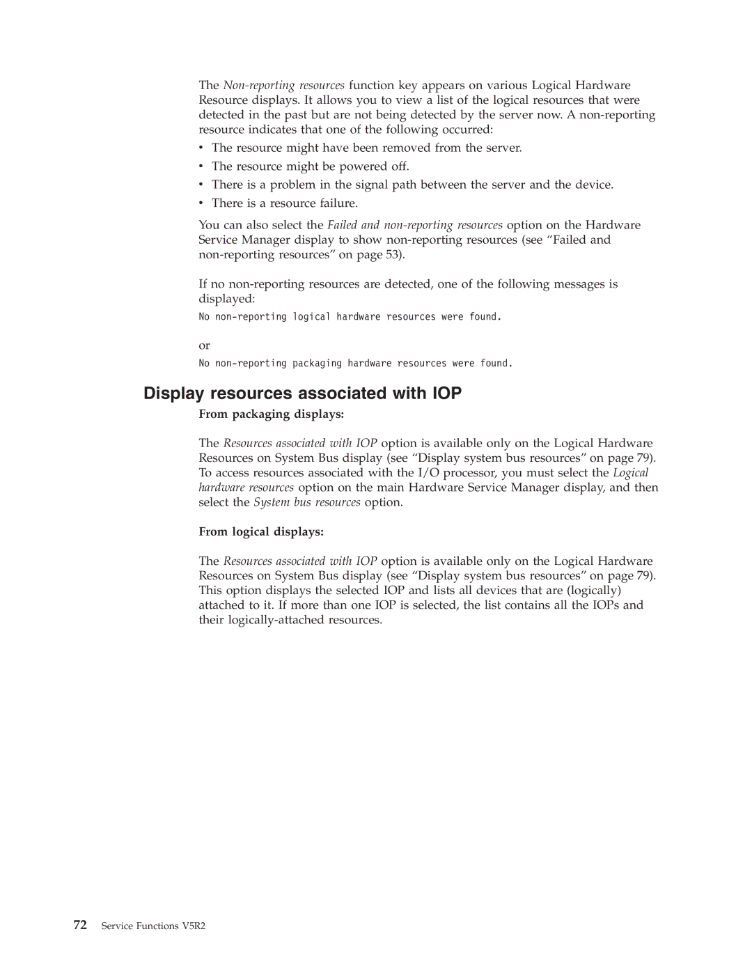 IBM SY44-5902-05 manual Display resources associated with IOP 