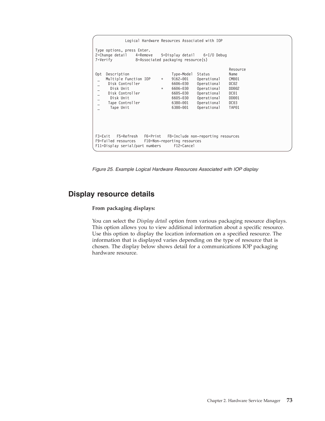 IBM SY44-5902-05 manual Display resource details, CMB01 