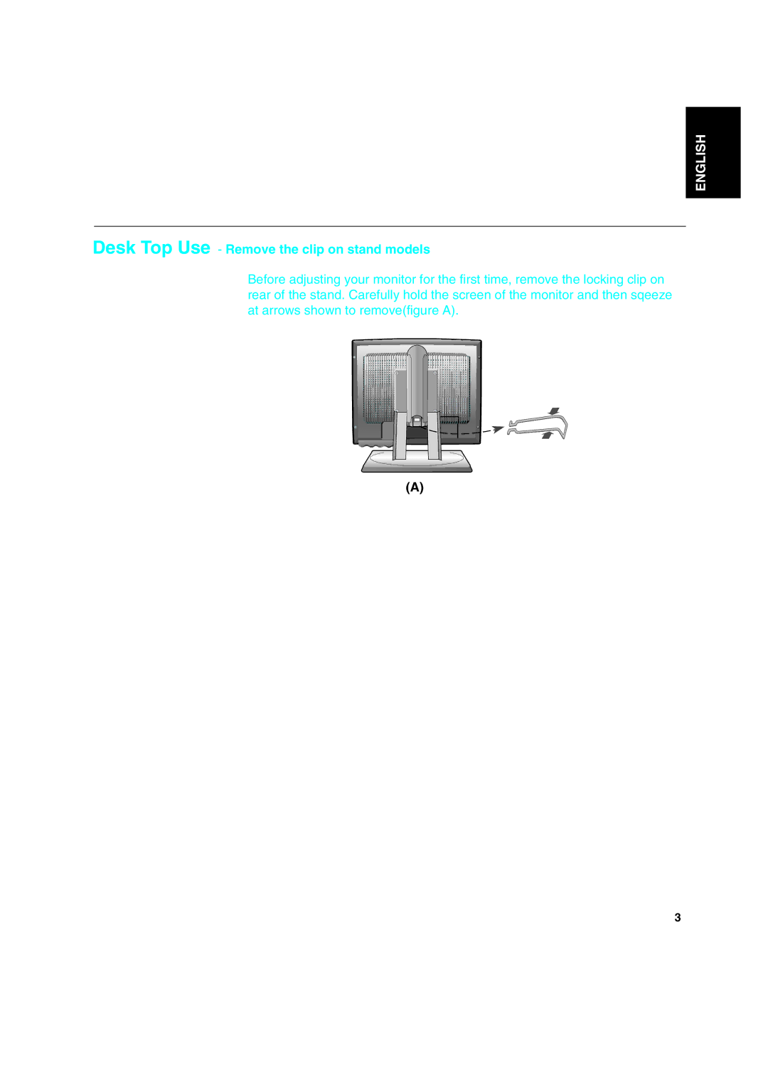 IBM T 541 manual Desk Top Use Remove the clip on stand models 