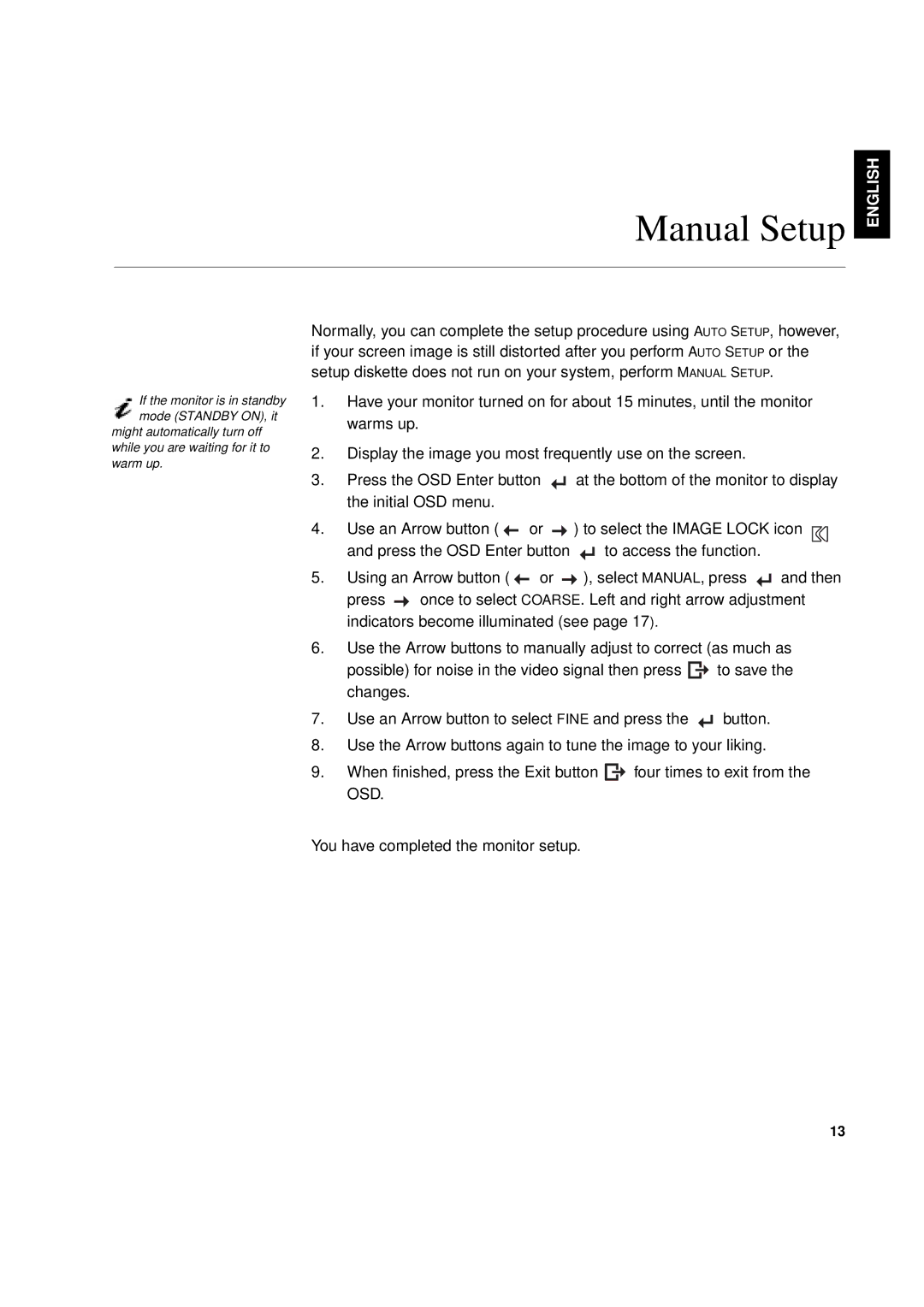 IBM T 55A manual Manual Setup 