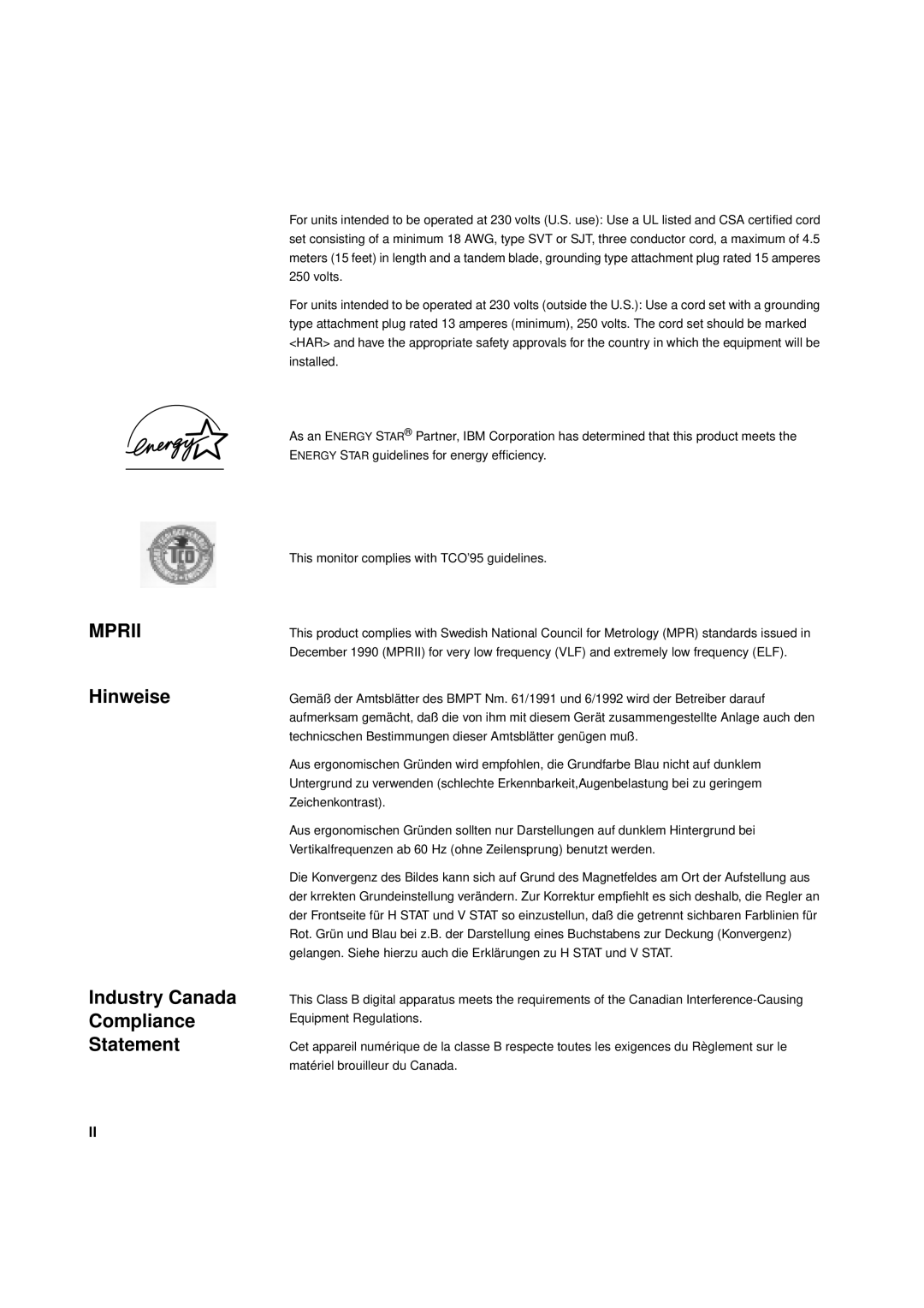 IBM T 55A manual Mprii 