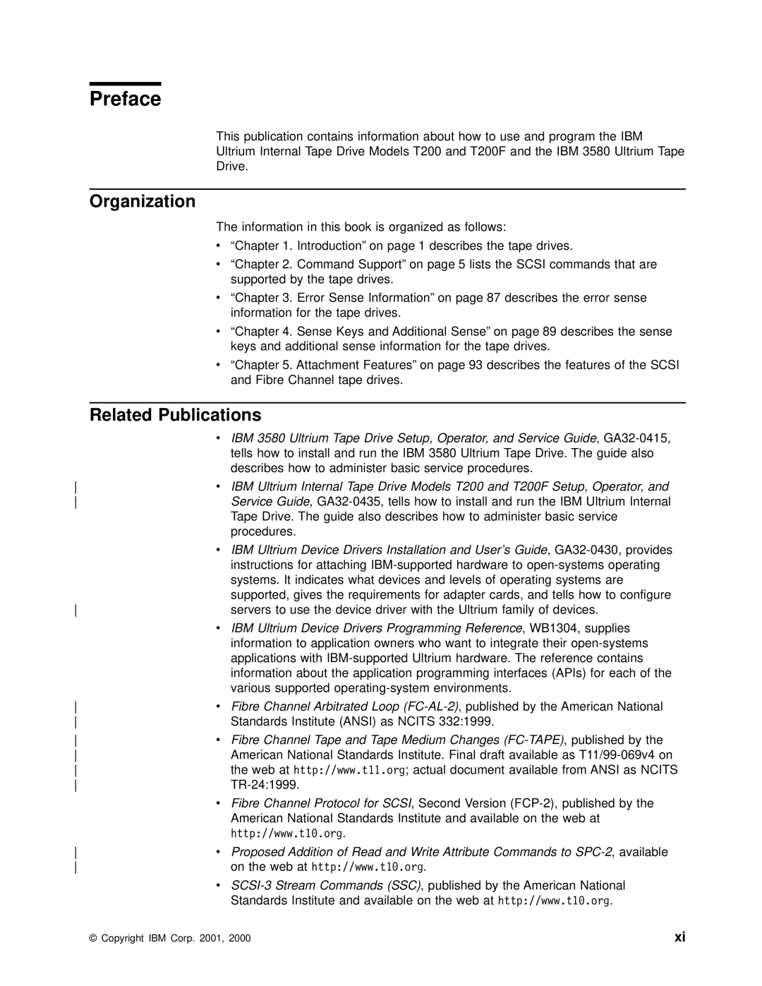 IBM T200F manual Preface, Organization 