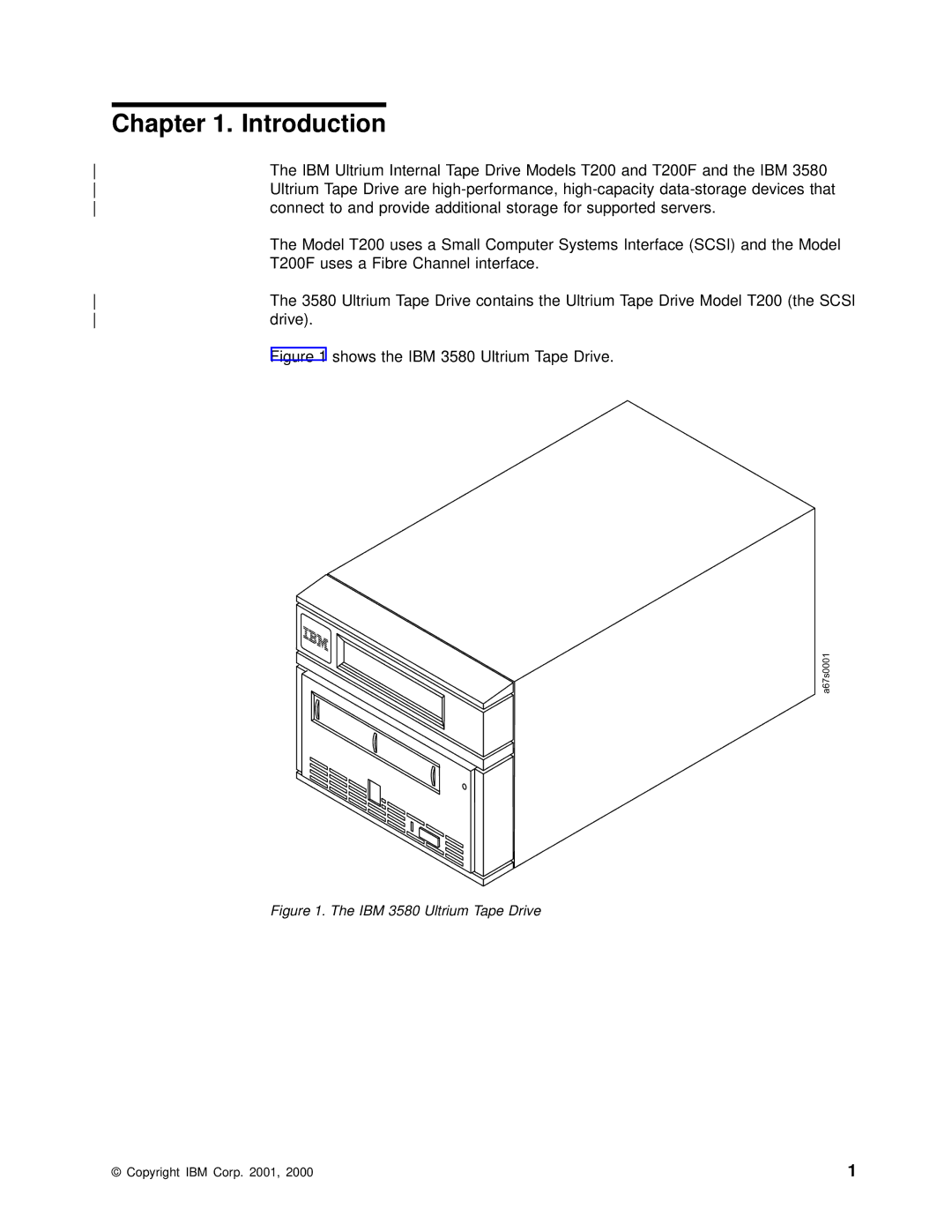 IBM T200F manual Introduction, IBM 3580 Ultrium Tape Drive 