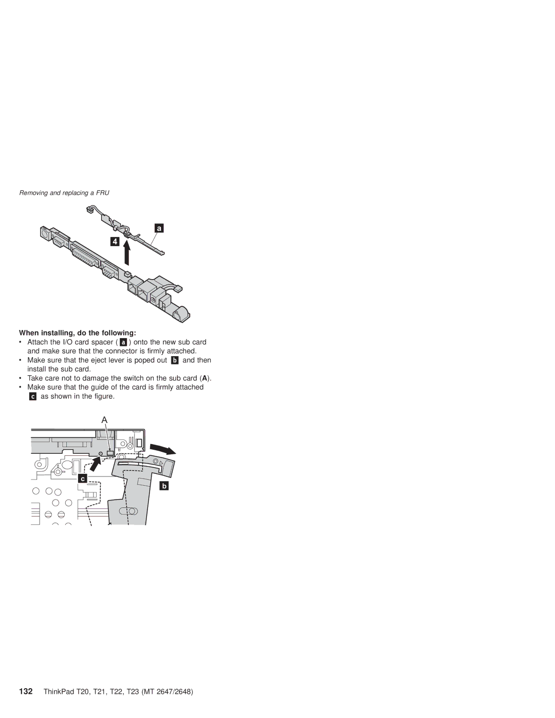 IBM T22, T21 manual When installing, do the following 