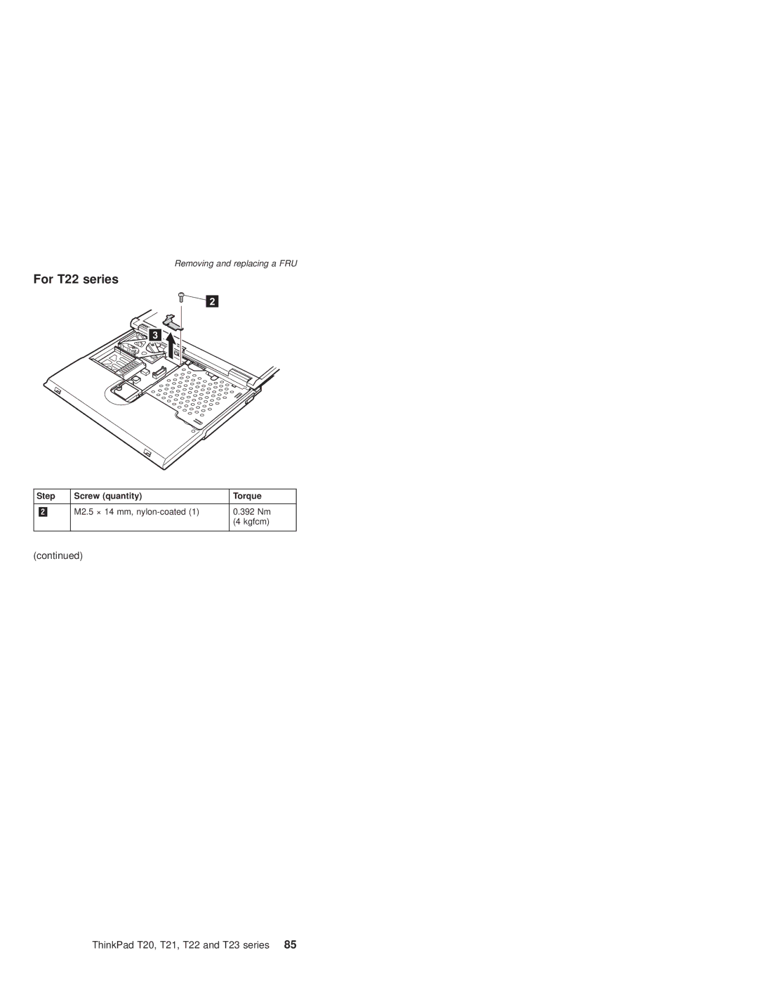 IBM T21 manual For T22 series 