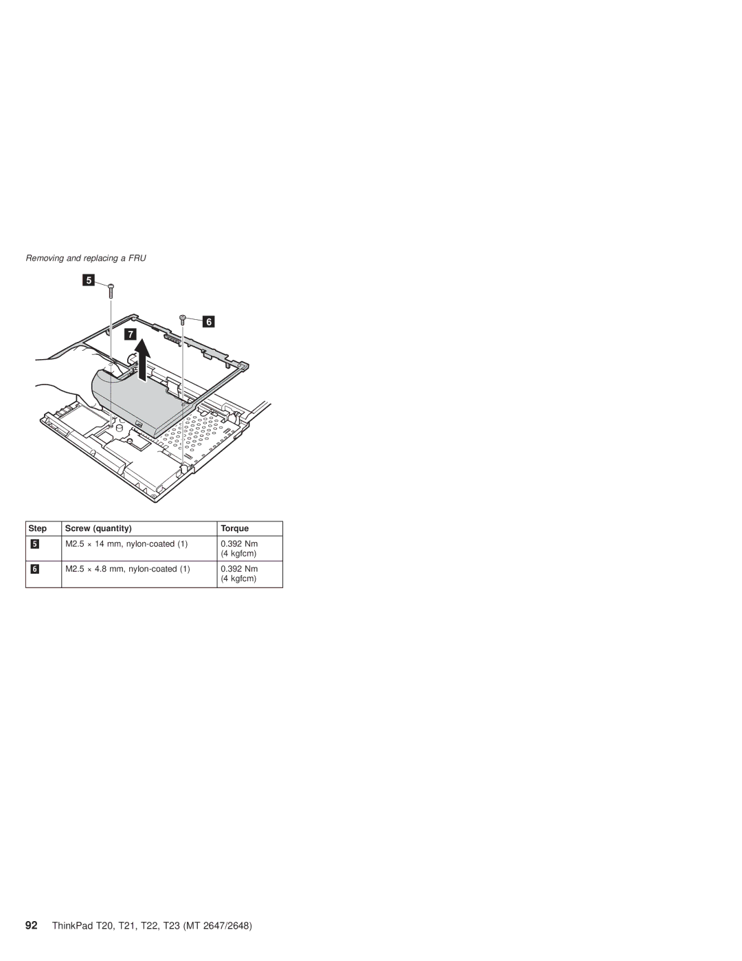 IBM manual ThinkPad T20, T21, T22, T23 MT 2647/2648 