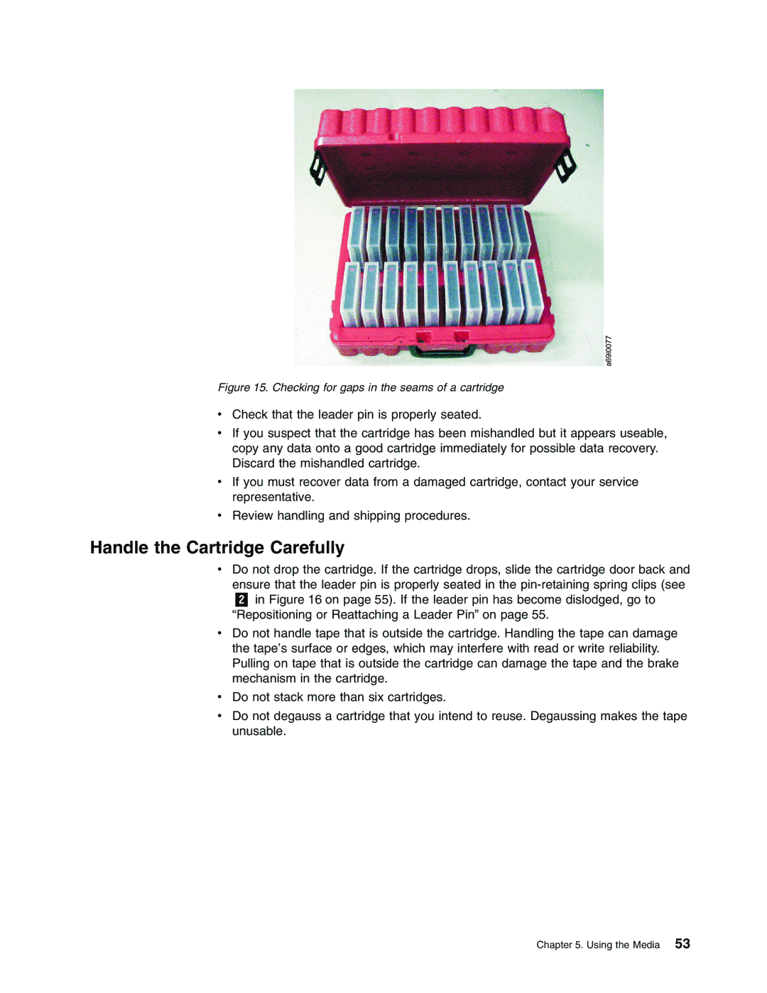 IBM T400F manual Handle the Cartridge Carefully, Checking for gaps in the seams of a cartridge 