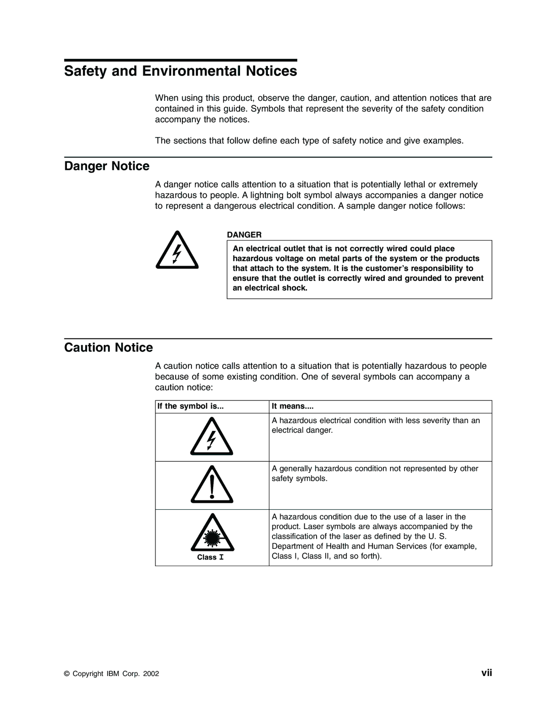 IBM T400F manual Safety and Environmental Notices, Vii 