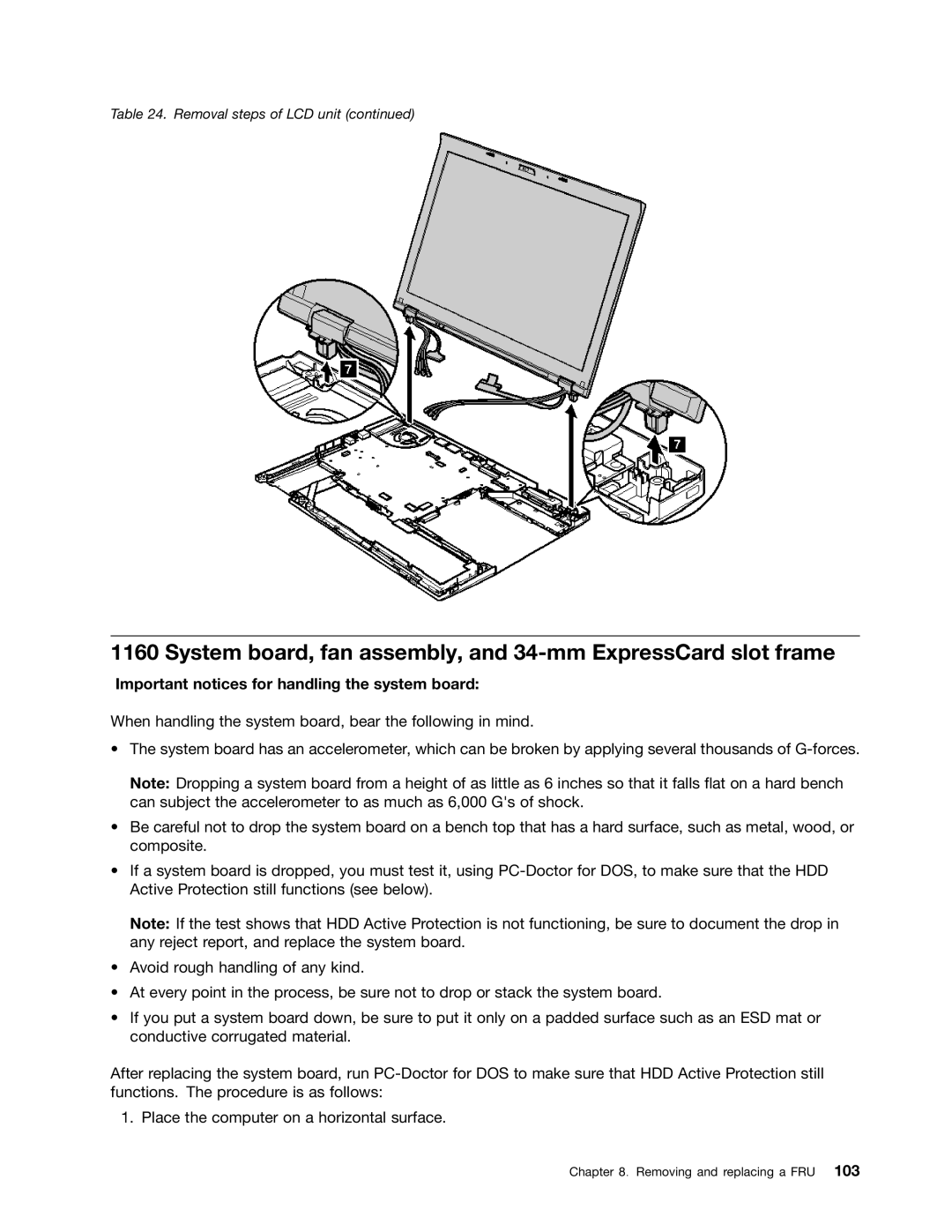 IBM T400S, T410SI manual System board, fan assembly, and 34-mm ExpressCard slot frame 