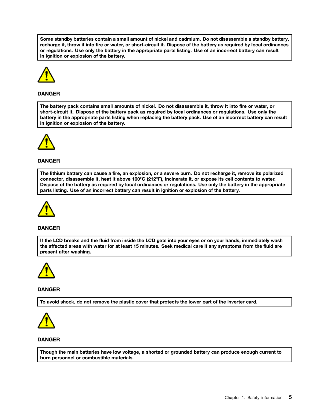 IBM T410SI, T400S manual Safety information 