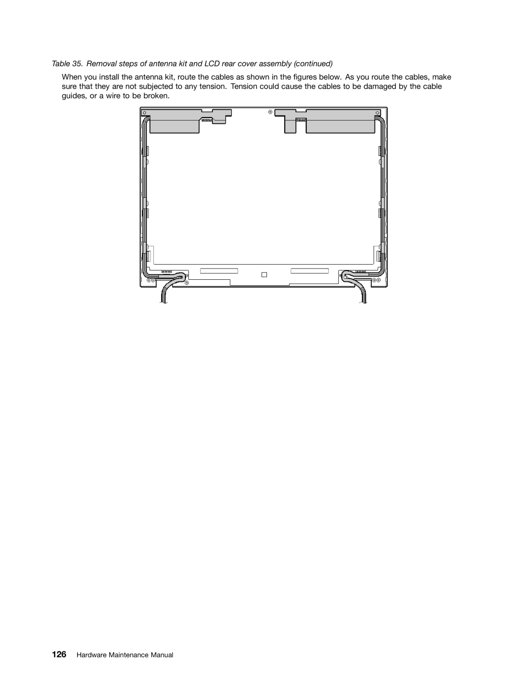 IBM T400S, T410SI manual Removal steps of antenna kit and LCD rear cover assembly 