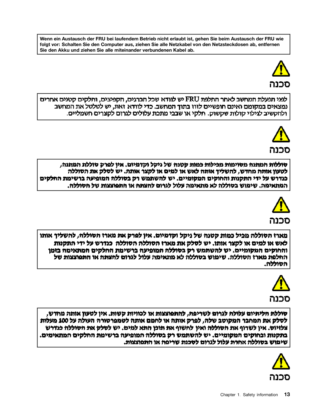 IBM T400S, T410SI manual Safety information 