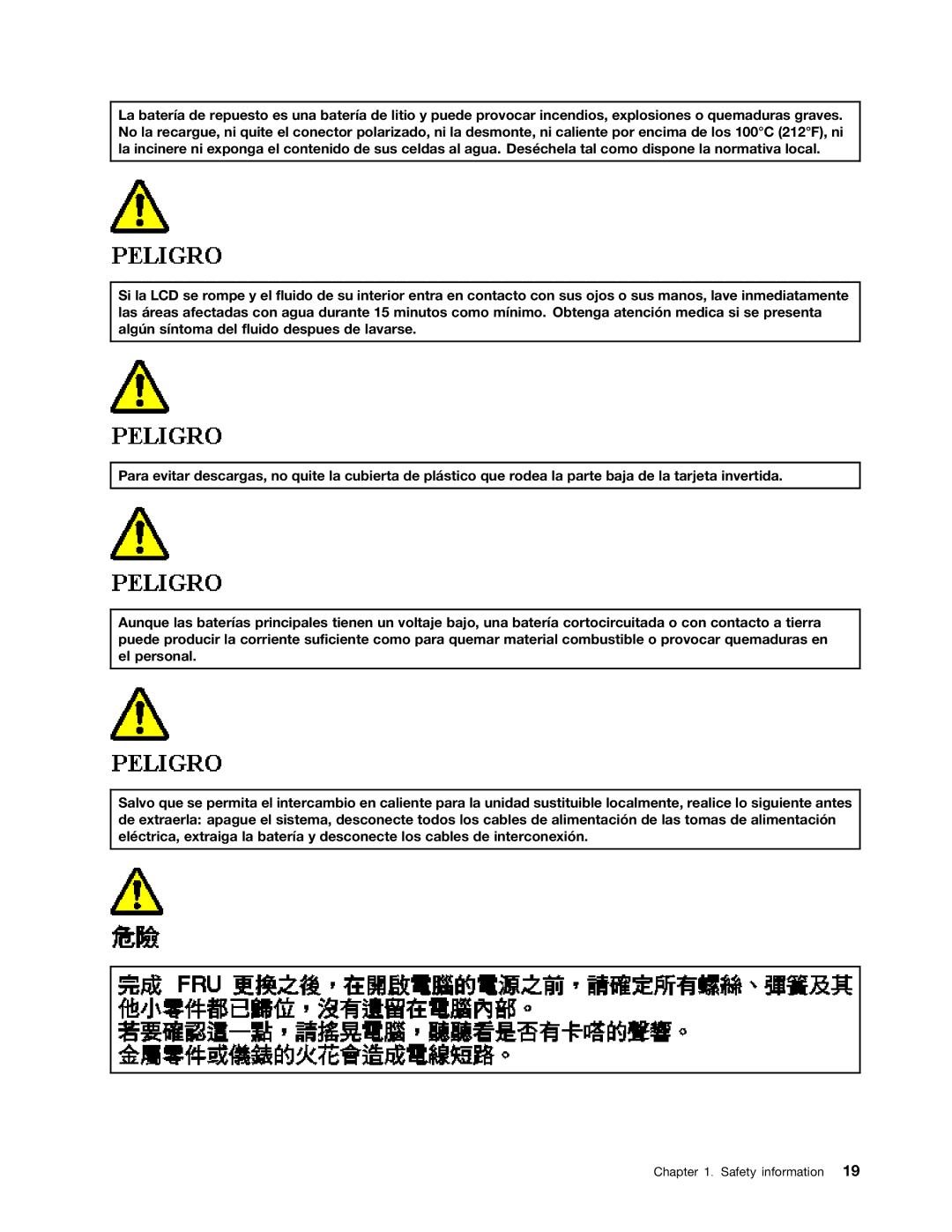 IBM T400S, T410SI manual Safety information 