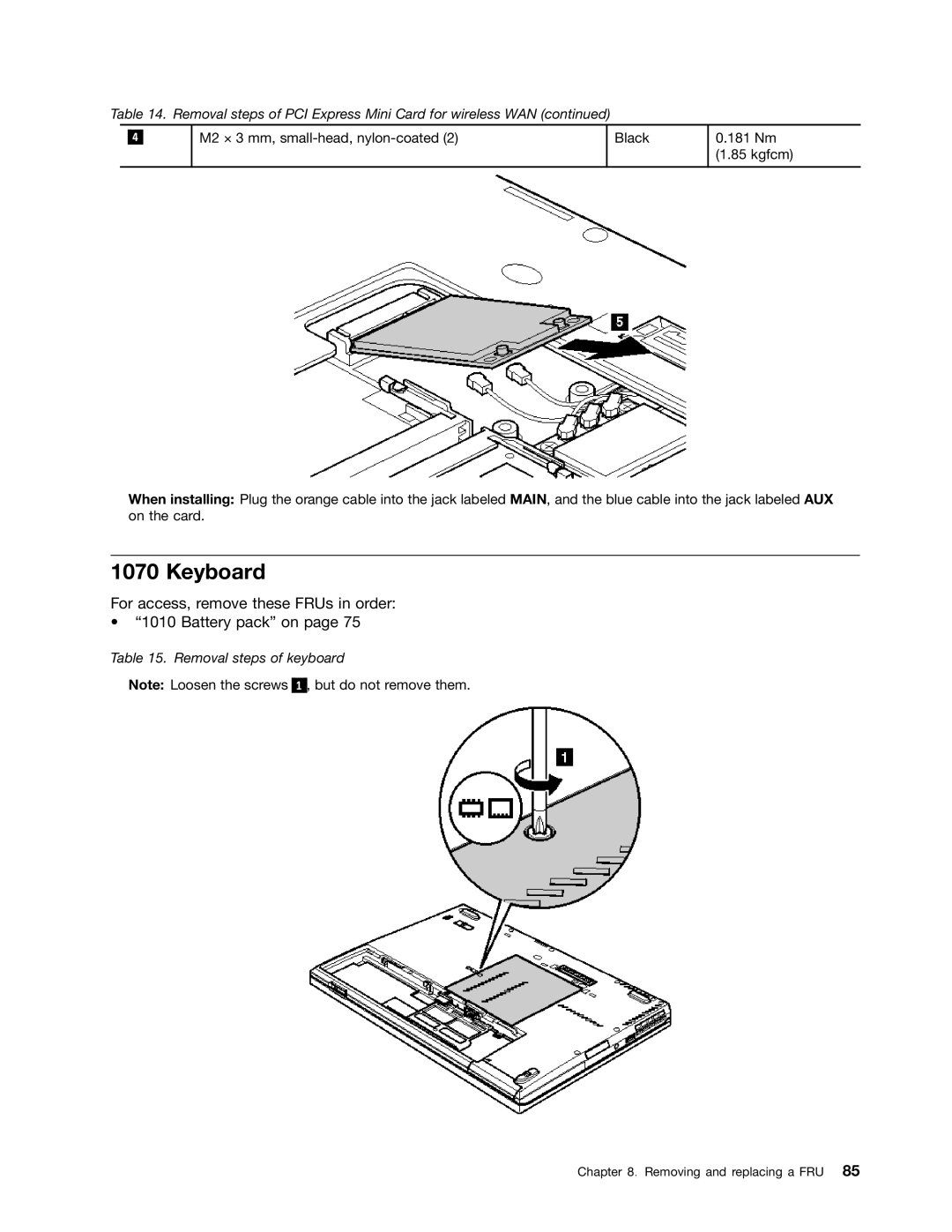 IBM T400S, T410SI manual Keyboard 