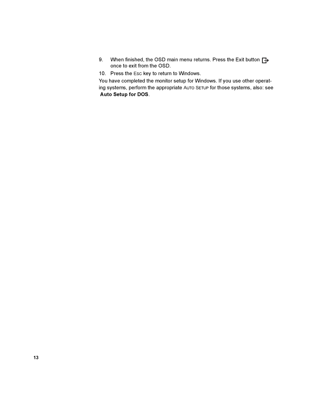 IBM T541A manual Auto Setup for DOS 