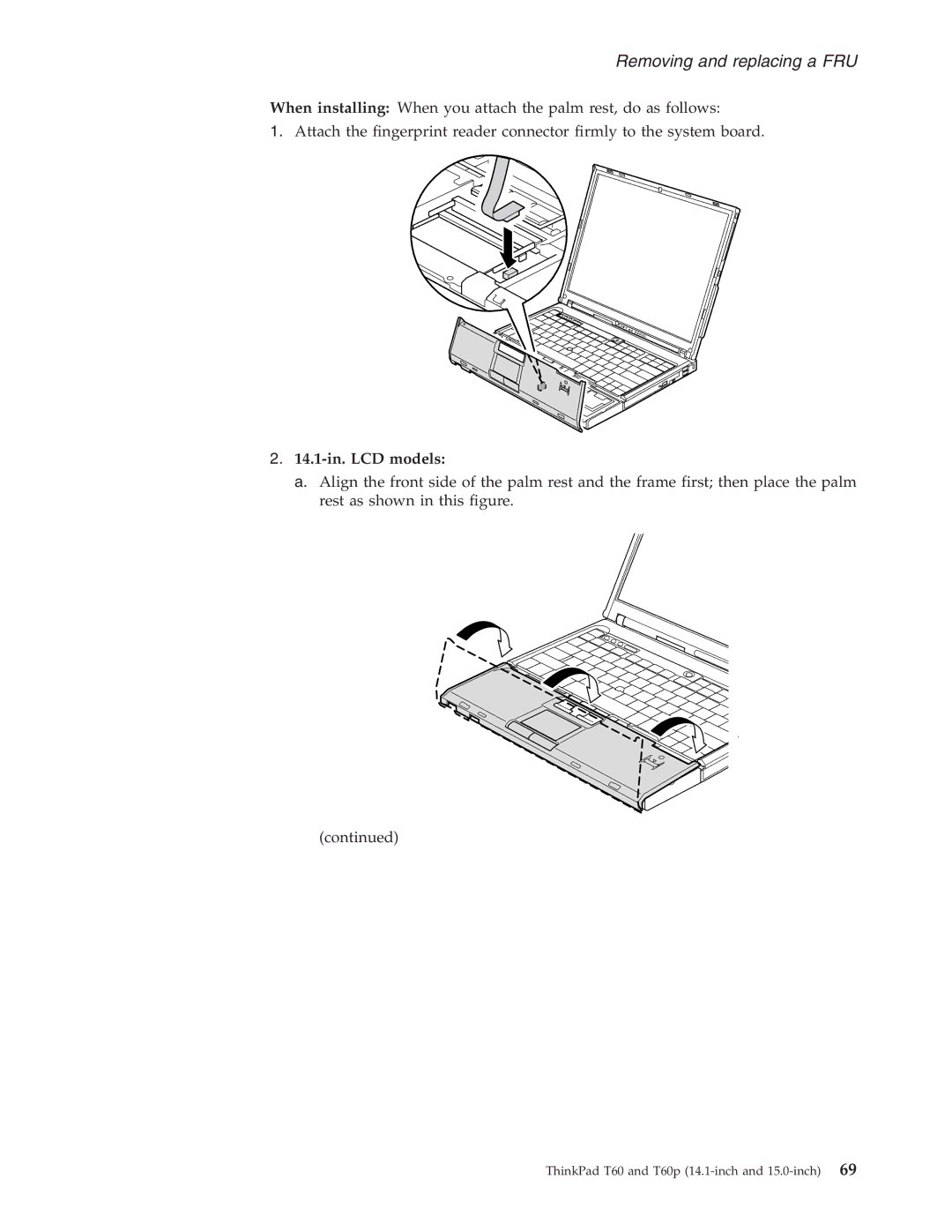 IBM T60P manual 14.1-in. LCD models 