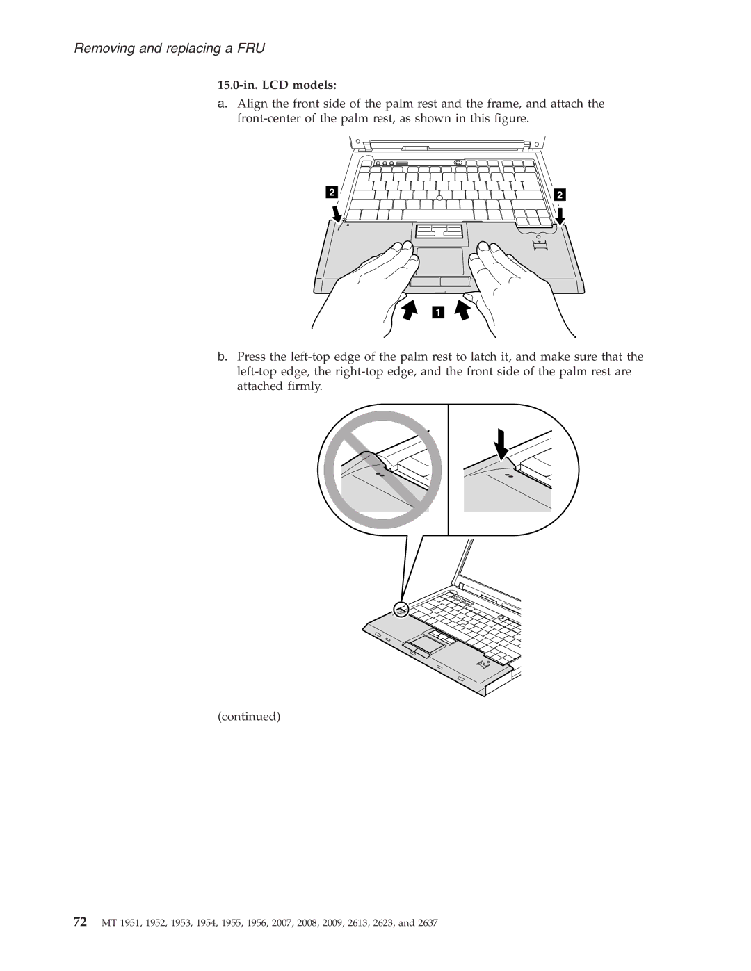 IBM T60P manual 15.0-in. LCD models 