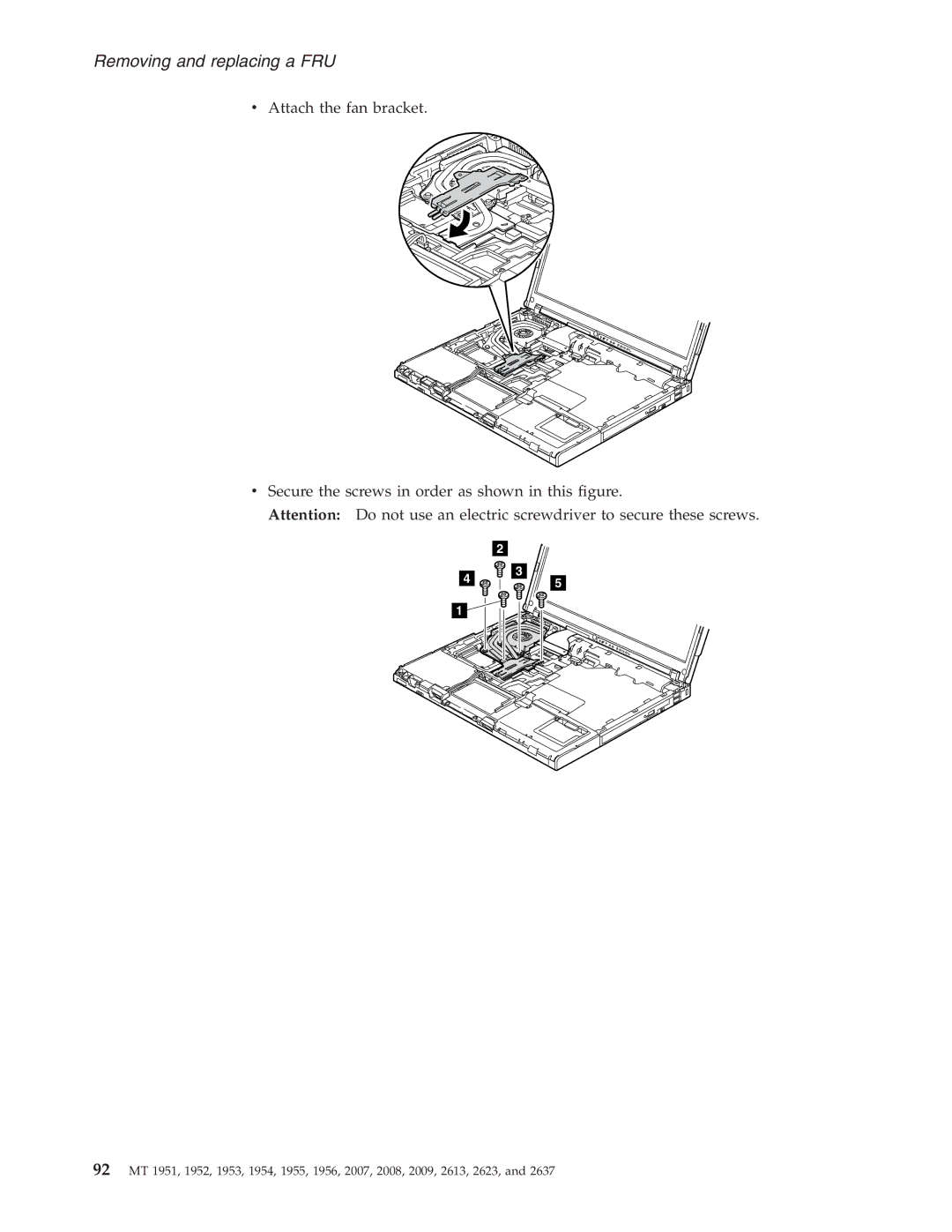 IBM T60P manual Removing and replacing a FRU 