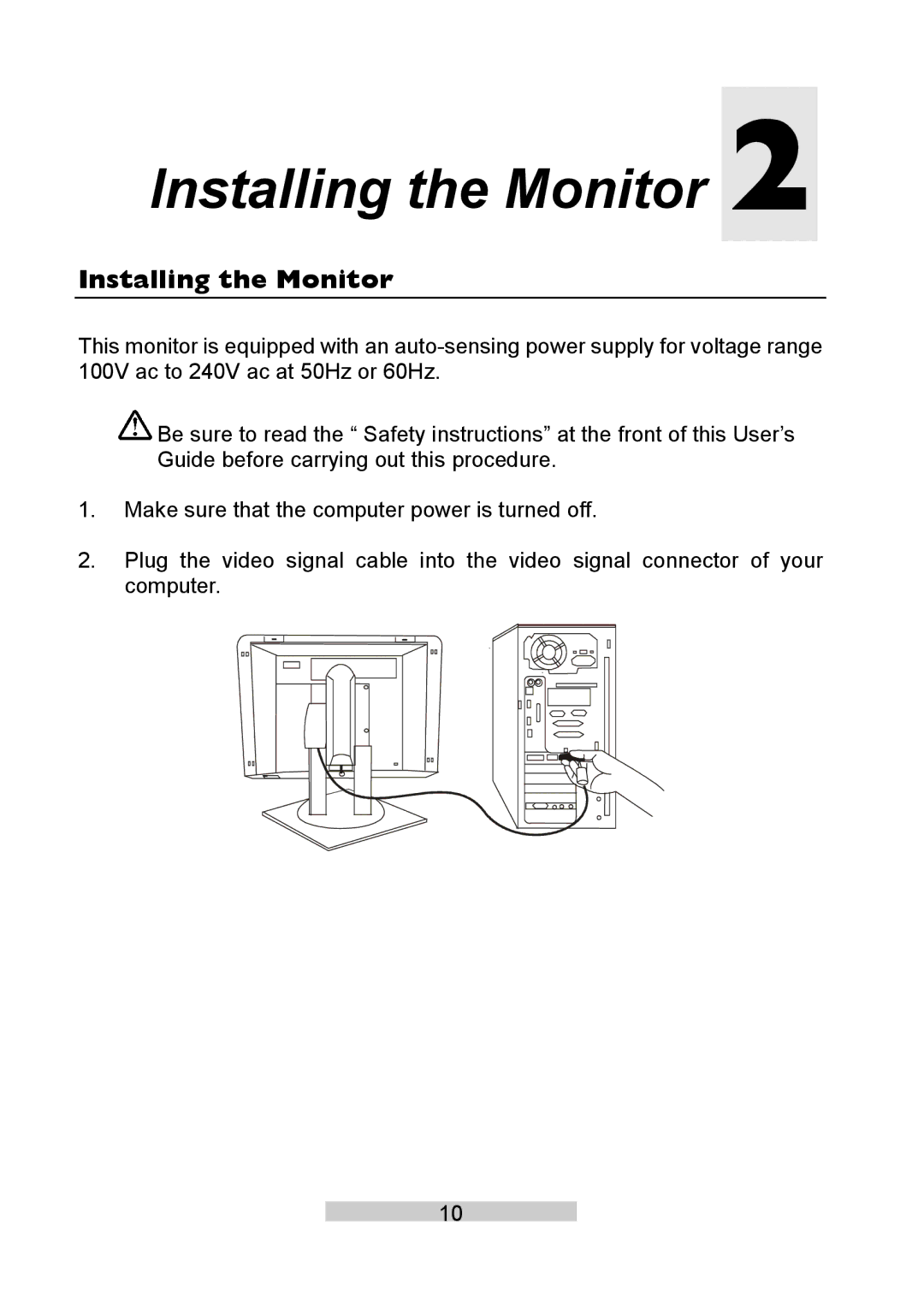 IBM T86A system manual Installing the Monitor 